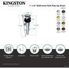 image:imageKingston Brass Fauceture KS8105 PopUp Drain without Overflow Oil Rubbed BronzeBrushed Brass