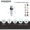 image:imageKingston Brass KB400AC Grid Drain without Overflow 17 Gauge Antique CopperPolished Brass