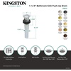 image:imageKingston Brass KB8100MB Push PopUp Drain with Overflow 22 Gauge Matte BlackPolished Nickel