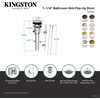 image:imageKingston Brass KBT2120 Brass PopUp Drain with Overflow and Extra Long PopUp rod 22 Gauge Polished NickelOil Rubbed Bronze