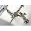 image:imageKingston Brass KS1248ALBS Heritage Wall Mount Bridge Kitchen Faucet with Brass Spray Brushed NickelBrushed Nickel