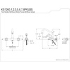 image:imageKingston Brass KS1260PKLBS Duchess Wall Mount Bridge Kitchen Faucet with Brass Sprayer Matte Black