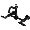 image:imageKingston Brass KS2440AX Heritage TwoHandle Wall Mount Kitchen Faucet Matte BlackMatte Black