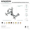 image:imageKingston Brass KS2440AX Heritage TwoHandle Wall Mount Kitchen Faucet Matte BlackMatte Black