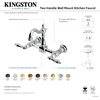 image:imageKingston Brass KS2440AX Heritage TwoHandle Wall Mount Kitchen Faucet Matte BlackMatte Black