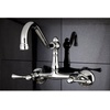 image:imageKingston Brass KS3221BL Vintage 6 Adjustable Center Wall Mount Kitchen Faucet Polished ChromeAntique Brass
