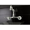 image:imageKingston Brass KS3221BL Vintage 6 Adjustable Center Wall Mount Kitchen Faucet Polished ChromeAntique Brass