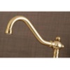 image:imageKingston Brass KS3221BL Vintage 6 Adjustable Center Wall Mount Kitchen Faucet Polished ChromeAntique Brass