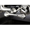image:imageKingston Brass KS3221BL Vintage 6 Adjustable Center Wall Mount Kitchen Faucet Polished ChromeAntique Brass