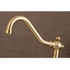 image:imageKingston Brass KS3221BL Vintage 6 Adjustable Center Wall Mount Kitchen Faucet Polished ChromeBrushed Brass
