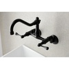 image:imageKingston Brass KS3221BL Vintage 6 Adjustable Center Wall Mount Kitchen Faucet Polished ChromeMatte Black