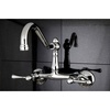 image:imageKingston Brass KS3221BL Vintage 6 Adjustable Center Wall Mount Kitchen Faucet Polished ChromePolished Chrome