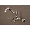 image:imageKingston Brass KS3221BL Vintage 6 Adjustable Center Wall Mount Kitchen Faucet Polished ChromePolished Nickel