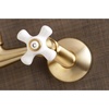 image:imageKingston Brass KS3221PX Vintage 6 Adjustable Center Wall Mount Kitchen Faucet Polished ChromeBrushed Brass