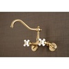 image:imageKingston Brass KS3221PX Vintage 6 Adjustable Center Wall Mount Kitchen Faucet Polished ChromeBrushed Brass