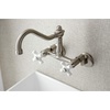 image:imageKingston Brass KS3221PX Vintage 6 Adjustable Center Wall Mount Kitchen Faucet Polished ChromeBrushed Nickel