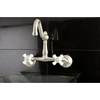 image:imageKingston Brass KS3221PX Vintage 6 Adjustable Center Wall Mount Kitchen Faucet Polished ChromeBrushed Nickel