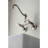 image:imageKingston Brass KS3221PX Vintage 6 Adjustable Center Wall Mount Kitchen Faucet Polished ChromeBrushed Nickel