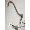 image:imageKingston Brass KS3221PX Vintage 6 Adjustable Center Wall Mount Kitchen Faucet Polished ChromeBrushed Nickel