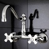 image:imageKingston Brass KS3221PX Vintage 6 Adjustable Center Wall Mount Kitchen Faucet Polished ChromePolished Chrome