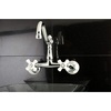 image:imageKingston Brass KS3221PX Vintage 6 Adjustable Center Wall Mount Kitchen Faucet Polished ChromePolished Chrome