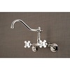 image:imageKingston Brass KS3221PX Vintage 6 Adjustable Center Wall Mount Kitchen Faucet Polished ChromePolished Nickel