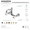 image:imageKingston Brass KS3250PX Vintage Wall Mount Kitchen Faucet Matte BlackBrushed Brass