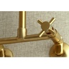 image:imageKingston Brass KS414PB Concord 8Inch Adjustable Center Wall Mount Kitchen Faucet Polished BrassBrushed Brass