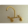 image:imageKingston Brass KS414PB Concord 8Inch Adjustable Center Wall Mount Kitchen Faucet Polished BrassBrushed Brass