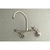 image:imageKingston Brass KS414PB Concord 8Inch Adjustable Center Wall Mount Kitchen Faucet Polished BrassBrushed Nickel