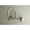 image:imageKingston Brass KS414PB Concord 8Inch Adjustable Center Wall Mount Kitchen Faucet Polished BrassBrushed Nickel