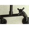 image:imageKingston Brass KS414PB Concord 8Inch Adjustable Center Wall Mount Kitchen Faucet Polished BrassMatte Black