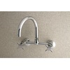 image:imageKingston Brass KS414PB Concord 8Inch Adjustable Center Wall Mount Kitchen Faucet Polished BrassPolished Chrome