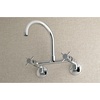 image:imageKingston Brass KS414PB Concord 8Inch Adjustable Center Wall Mount Kitchen Faucet Polished BrassPolished Chrome