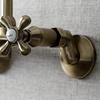 image:imageKingston Brass Kingston 6Inch Adjustable Center Wall Mount Kitchen Faucet Brushed BrassAntique Brass