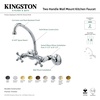 image:imageKingston Brass Kingston 6Inch Adjustable Center Wall Mount Kitchen Faucet Brushed BrassBrushed Brass