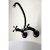 image:imageKingston Brass Kingston 6Inch Adjustable Center Wall Mount Kitchen Faucet Brushed BrassMatte Black