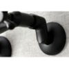 image:imageKingston Brass Kingston 6Inch Adjustable Center Wall Mount Kitchen Faucet Brushed BrassMatte Black