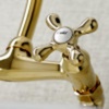 image:imageKingston Brass Kingston 6Inch Adjustable Center Wall Mount Kitchen Faucet Brushed BrassMatte Black