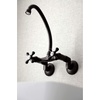 image:imageKingston Brass Kingston 6Inch Adjustable Center Wall Mount Kitchen Faucet Brushed BrassOil Rubbed Bronze