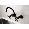 image:imageKingston Brass Kingston 6Inch Adjustable Center Wall Mount Kitchen Faucet Brushed BrassOil Rubbed Bronze