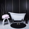 image:imageKingston Brass VTND512824WAC5 Aqua Eden 51Inch Acrylic ClawfootTub NoFaucet Drillings WhiteOil Rubbed BronzeWhitePolished Chrome