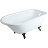 image:imageKINGSTON BRASS VCT3D603019NT5 60Inch Cast Iron Roll Top Claw Foot Tub with 338Inch Tub Wall Drillings and Oil Rubbed Bronze Feet WhiteOil Rubbed Bronze