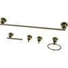 image:imageKingston Brass BAH82134478AB Concord 5Piece 24Inch Towel Bar Bathroom Accessory Set in Antique BrassAntique Brass