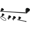 image:imageKingston Brass BAH82134478AB Concord 5Piece 24Inch Towel Bar Bathroom Accessory Set in Antique BrassMatte Black