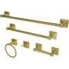 image:imageKingston Brass BAHK3212478K Serano 5Piece 18Inch and 24Inch Towel Bars Bathroom Accessory Set in Matte BlackBrushed Brass