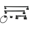 image:imageKingston Brass BAHK602124787 Milton 5Piece 18Inch and 24Inch Towel Bars Bathroom Accessory Set in Brushed BrassMatte Black