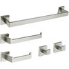 image:imageKingston Brass BAHK6024778C Lasdun 5Piece 18Inch Towel Bar Bathroom Accessory Set in Polished ChromeBrushed Nickel