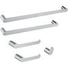 image:imageKingston Brass BAHK6112478MB Dessau Bathroom Hardware Set Matte Black 2525 x 125 x 288Polished Chrome