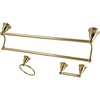 image:imageKingston Brass BAK175348C Heritage 3Piece 24Inch Dual Towel Bar Bathroom Accessory Set in Polished ChromeBrushed Brass